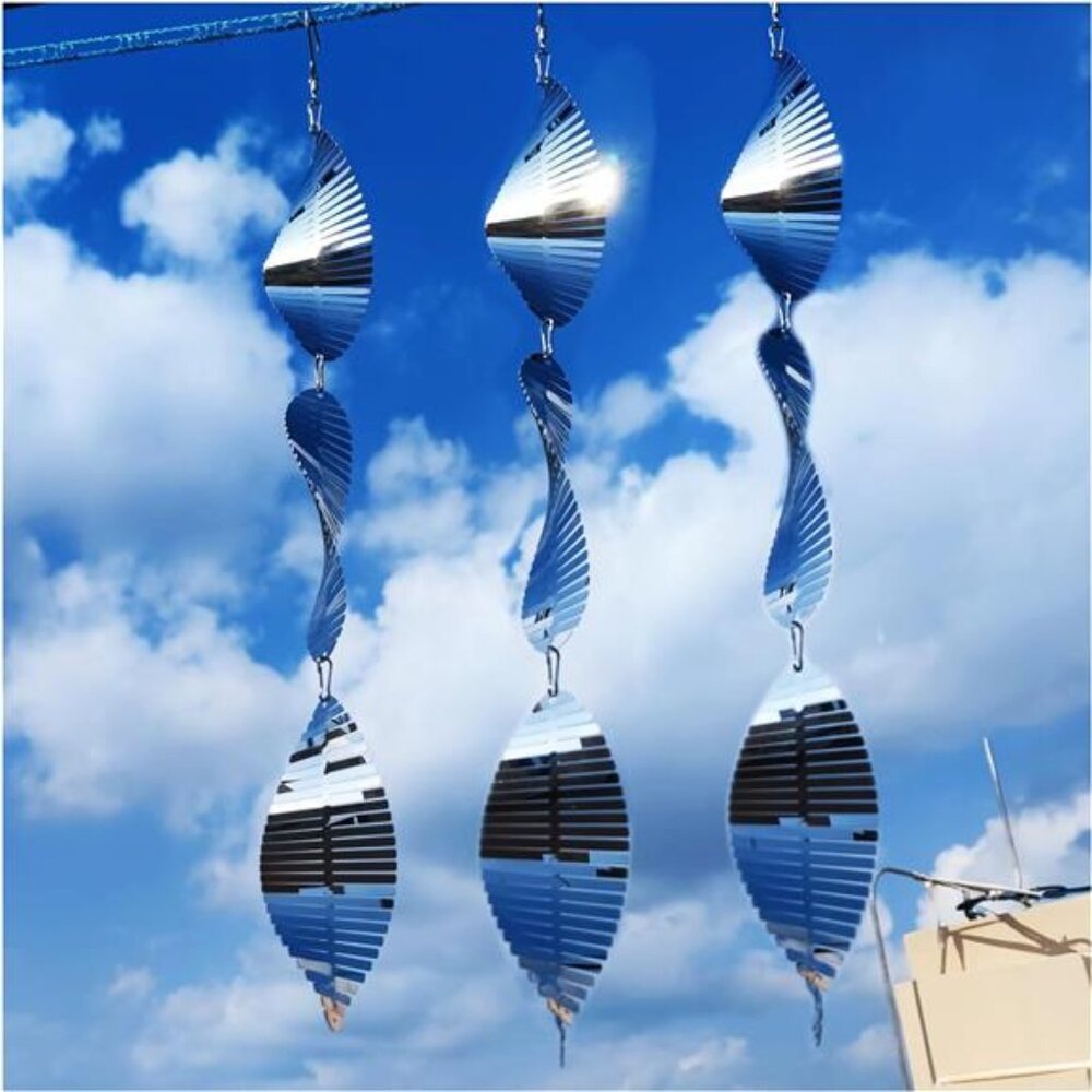 Metal Bird Scare Discs Set-Highly Reflective Double-Sided Bird Reflectors